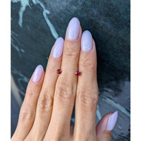 0.40&nbsp;Ct.Tw.Total Carat Weight Ruby Studs Earrings, 14K White Gold Life Style