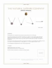 0.79 Ct. Purplish Pink Sapphire and Natural Diamond Accent Stones Pendant, 14K White Gold Appraisal