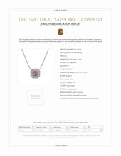 0.79 Ct. Purplish Pink Sapphire and Natural Diamond Accent Stones Pendant, 14K White Gold Scan Report