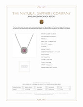 0.79 Ct. Sapphire Natural Diamond Pave Necklace, 14K White Gold Scan Report