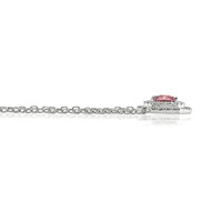 0.79 Ct. Sapphire Natural Diamond Pave Necklace, 14K White Gold Image