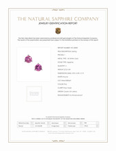 0.60 Ct.Tw.Total Carat Weight Pink Sapphire Studs Earrings, 14K White Gold Scan Report