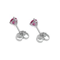 0.60 Ct.Tw. Pink Sapphire Studs Earrings, 14K White Gold Image