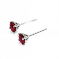 0.65 Ct.Tw. Ruby Studs Earrings, 14K White Gold Image