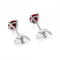 0.65 Ct.Tw. Ruby Studs Earrings, 14K White Gold Image