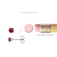 0.65 Ct.Tw. Ruby Studs Earrings, 14K White Gold Image