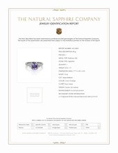 1.71 Ct. Color Change Sapphire and Natural Diamond Three Stone Ring, Platinum 950 Scan Report