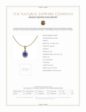 0.45 Ct. Sapphire Natural Diamond Pave Pendant, 14K Yellow Gold Scan Report