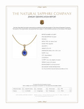 0.45 Ct. Blue Sapphire and Natural Diamond Pave Pendant, 14K Yellow Gold Scan Report