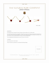 0.45 Ct. Ruby Bezel Necklace, 14K Yellow Gold Appraisal