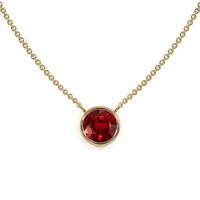 0.45 Ct. Ruby Bezel Necklace, 14K Yellow Gold Image