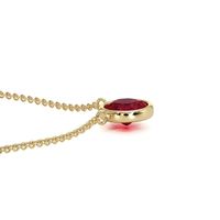 0.45 Ct. Ruby Bezel Necklace, 14K Yellow Gold Image