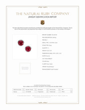 0.65 Ct.Tw. Ruby Studs Earrings, 14K White Gold Scan Report