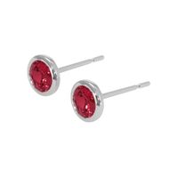 0.65 Ct.Tw. Ruby Studs Earrings, 14K White Gold Image
