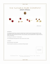 0.65 Ct.Tw. Ruby Studs Earrings, 14K Yellow Gold Appraisal