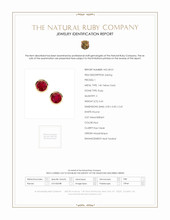 0.65 Ct.Tw. Ruby Studs Earrings, 14K Yellow Gold Scan Report