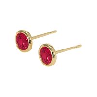 0.65 Ct.Tw. Ruby Studs Earrings, 14K Yellow Gold Image
