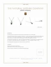 1.75 Ct. Green Sapphire and Natural Diamond Accent Stones Pendant, 14K White Gold Appraisal