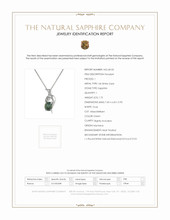 1.75 Ct. Green Sapphire and Natural Diamond Accent Stones Pendant, 14K White Gold Scan Report