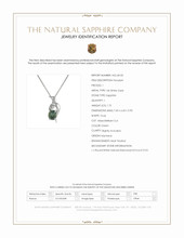 1.75 Ct. Green Sapphire and Natural Diamond Accent Stones Pendant, 14K White Gold Scan Report