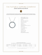 2.21 Ct. Green Sapphire Accent Stones Pendant, 14K White Gold Scan Report