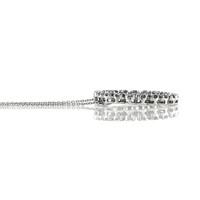 2.21 Ct. Green Sapphire Accent Stones Pendant, 14K White Gold Image