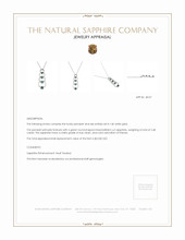 2.48 Ct. Green Sapphire Accent Stones Pendant, 14K White Gold Appraisal