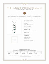 2.48 Ct. Green Sapphire Accent Stones Pendant, 14K White Gold Scan Report