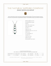 2.48 Ct. Green Sapphire Accent Stones Pendant, 14K White Gold Scan Report