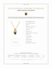 1.94 Ct. Sapphire Natural Diamond Solitaire Pendant, 14K Yellow Gold Scan Report