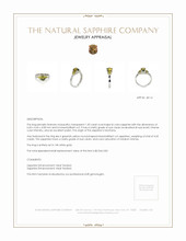 1.50 Ct. Bi Color Sapphire and Greenish Yellow Sapphire Accent Stones Ring, 14K White Gold Appraisal