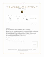 0.96 Ct. Green Sapphire and Blue Sapphire Accent Stones Pendant, 14K White Gold Appraisal