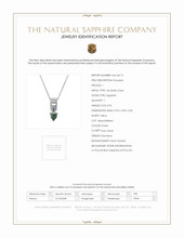 0.96 Ct. Green Sapphire and Blue Sapphire Accent Stones Pendant, 14K White Gold Scan Report