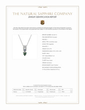 0.96 Ct. Green Sapphire and Blue Sapphire Accent Stones Pendant, 14K White Gold Scan Report