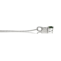 0.96 Ct. Green Sapphire and Blue Sapphire Accent Stones Pendant, 14K White Gold Image