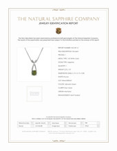1.37 Ct. Sapphire Natural Diamond Accent Stones Pendant, 14K White Gold Scan Report
