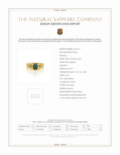 0.99 Ct. Bluish Green Sapphire and Blue Sapphire Men's Ring, 14K Yellow Gold Scan Report