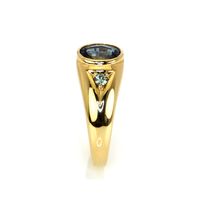 0.99 Ct. Sapphire Sapphire Men's Ring, 14K Yellow Gold Image