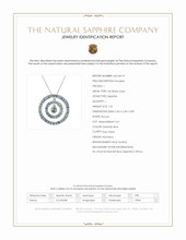1.34 Ct. Greenish Blue Sapphire Accent Stones Pendant, 14K White Gold Scan Report