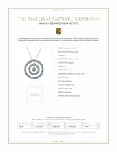 1.34 Ct. Sapphire Sapphire Accent Stones Pendant, 14K White Gold Scan Report