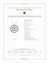 1.34 Ct. Greenish Blue Sapphire Accent Stones Pendant, 14K White Gold Scan Report