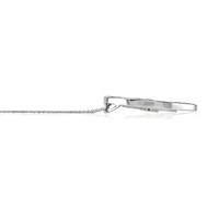 1.34 Ct. Greenish Blue Sapphire Accent Stones Pendant, 14K White Gold Image