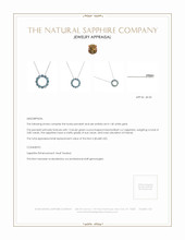 3.85 Ct. Bluish Green Sapphire Accent Stones Pendant, 14K White Gold Appraisal