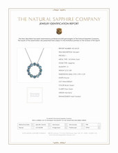 3.85 Ct. Bluish Green Sapphire Accent Stones Pendant, 14K White Gold Scan Report