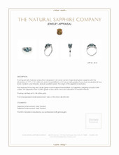 2.45 Ct. Sapphire Sapphire Three Stone Ring, 14K White Gold Appraisal