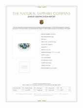 2.45 Ct. Sapphire Sapphire Three Stone Ring, 14K White Gold Scan Report