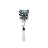 2.45 Ct. Sapphire Sapphire Three Stone Ring, 14K White Gold Image
