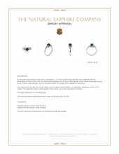 1.21 Ct. Greenish Blue Sapphire and Bluish Green Sapphire Solitaire Ring, 14K White Gold Appraisal