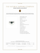 1.21 Ct. Greenish Blue Sapphire and Bluish Green Sapphire Solitaire Ring, 14K White Gold Scan Report