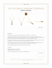 0.50 Ct. Green Sapphire Accent Stones Pendant, 14K Yellow Gold Appraisal